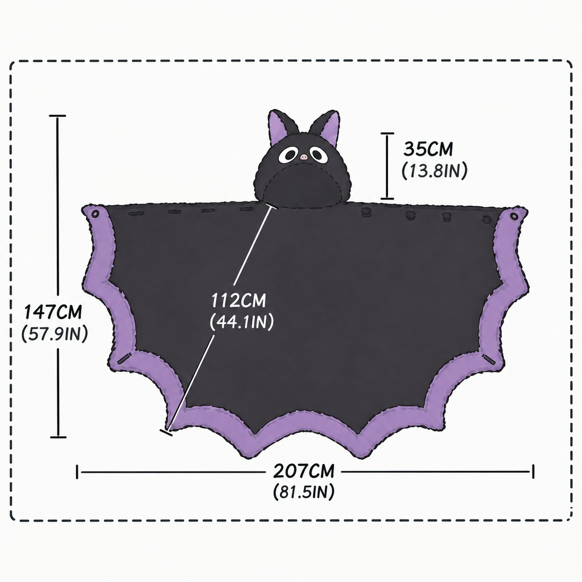 Bat Cloak with Hood
